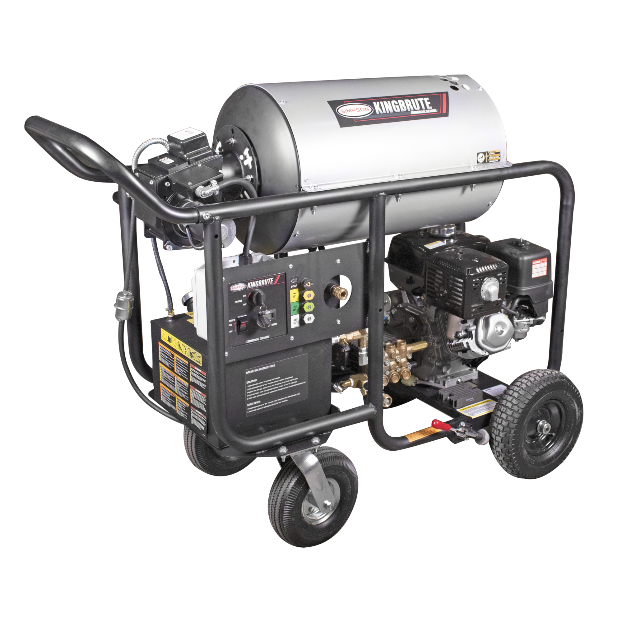 Simpson King Brute Hot Water Gas Pressure Washer — 4000 PSI, 4.0 GPM, Honda GX390 Engine, General Pump, Model# KB4040252E